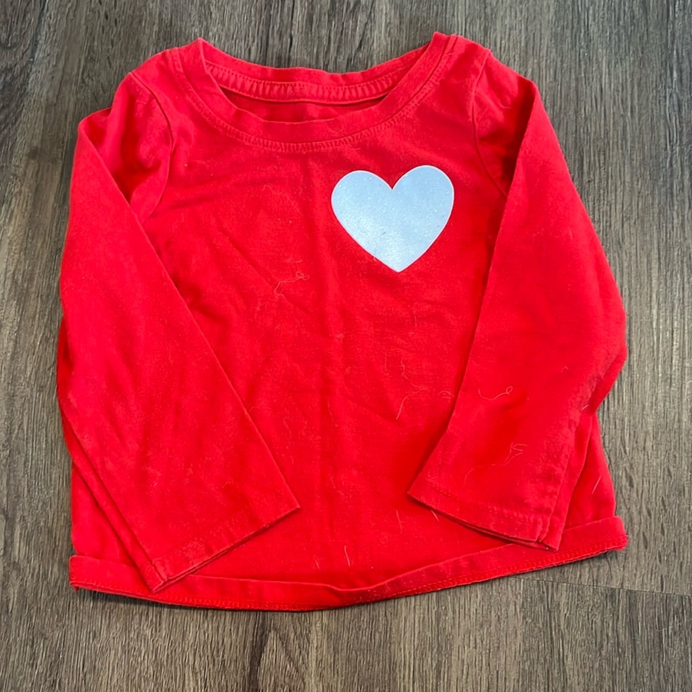 Cat & Jack long sleeve Heart Shirt